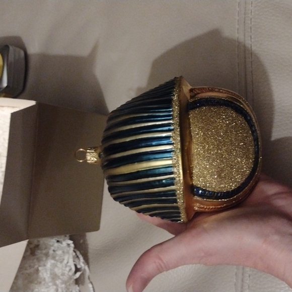 Tutankhamen 2 Kurt Adler Ornament Gold Glittered Pharaoh Polonaise Glass… - Picture 4 of 5